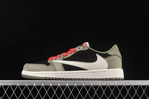 All Categories Air Jordan Jordan Series Basketball Shoes Air Jordan 1 Low Travis Scott x Air Jordan 1 Low AJ1 Joe 1 Black Green Undercut Low-top Cultural Sneakers CQ4277-008